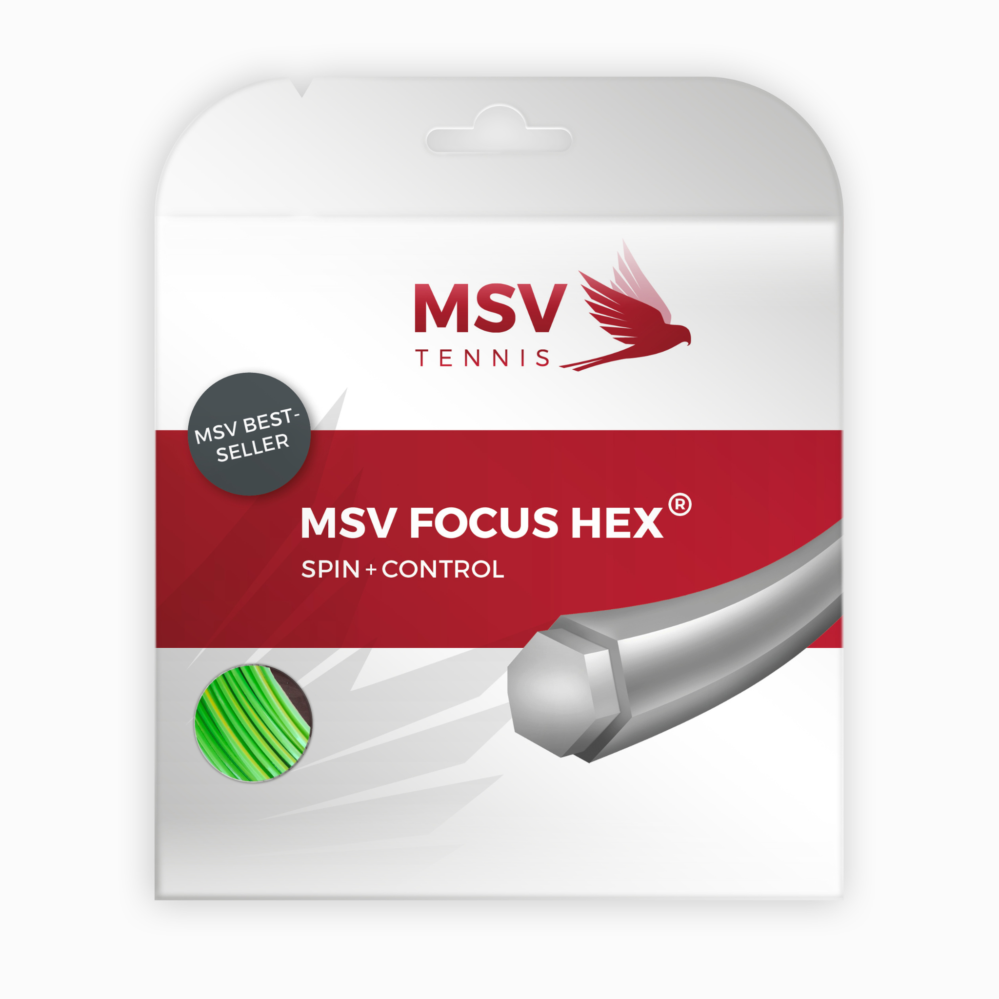 MSV Focus HEX® Tennis String 12m 1,23mm green